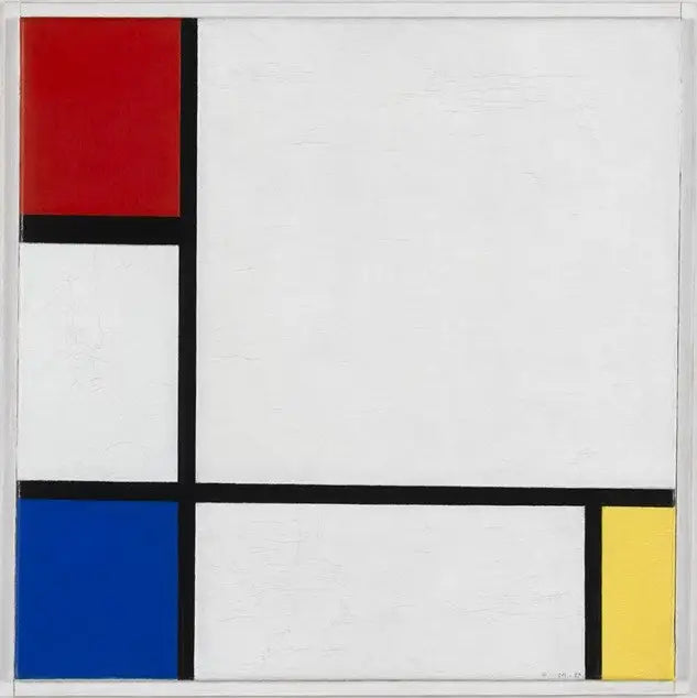 Koostumus n° IV, punaisella, sinisellä ja keltaisella - Piet Mondrian