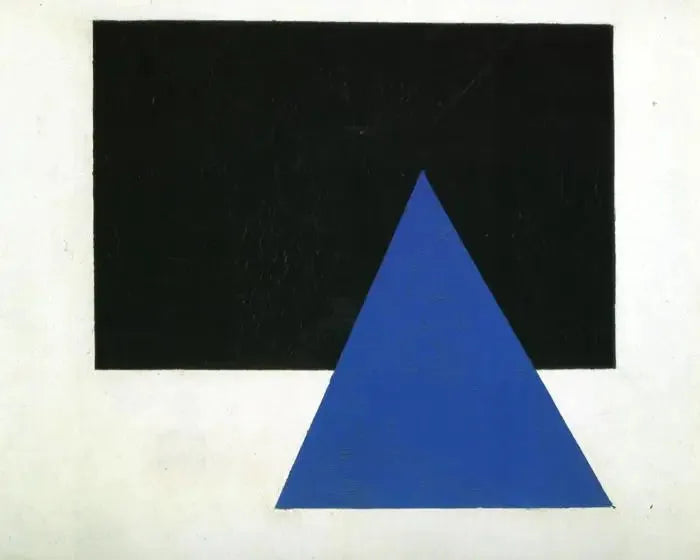 Suprematistinen koostumus sinisellä kolmiossa ja mustalla suorakulmiolla - Kazimir Malevich