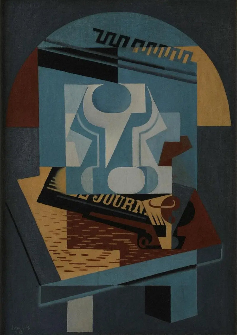 Kompottilautanen ja lehti - Juan Gris
