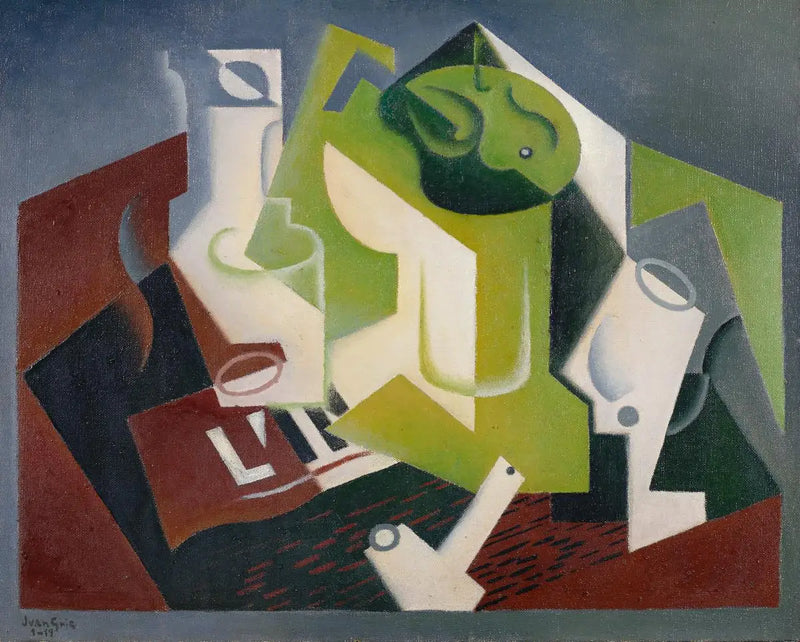 Kompottilautanen ja piippu - Juan Gris