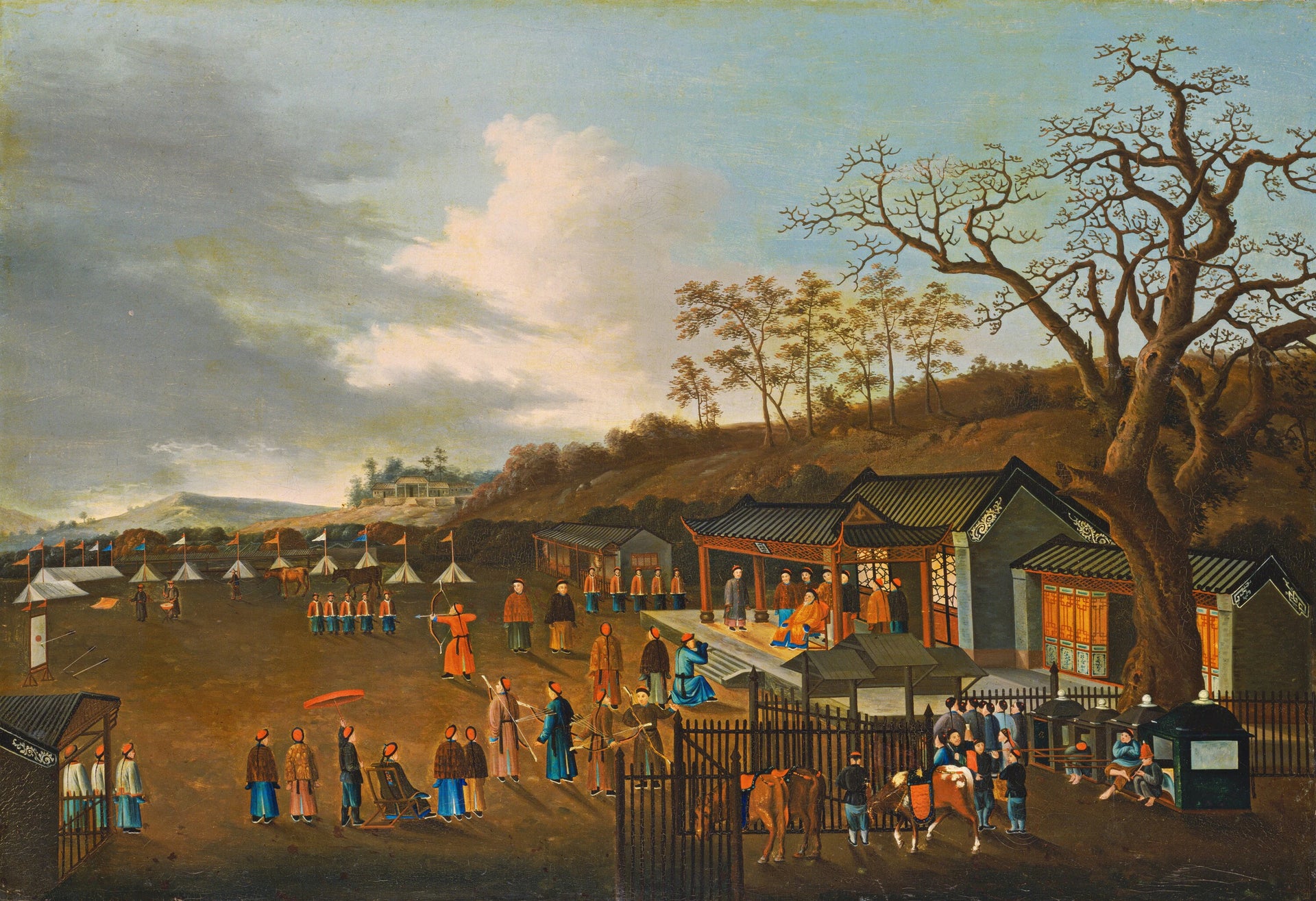 Concours de tir à l'arc - Chinese Qing Dynasty