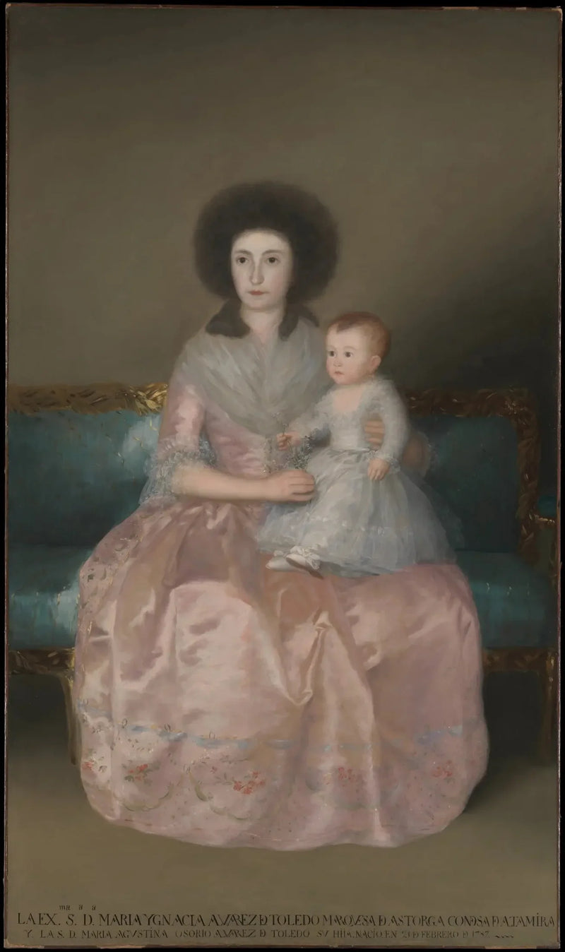Altamiran kreivitär ja hänen tyttärensä, María Agustina - Francisco de Goya