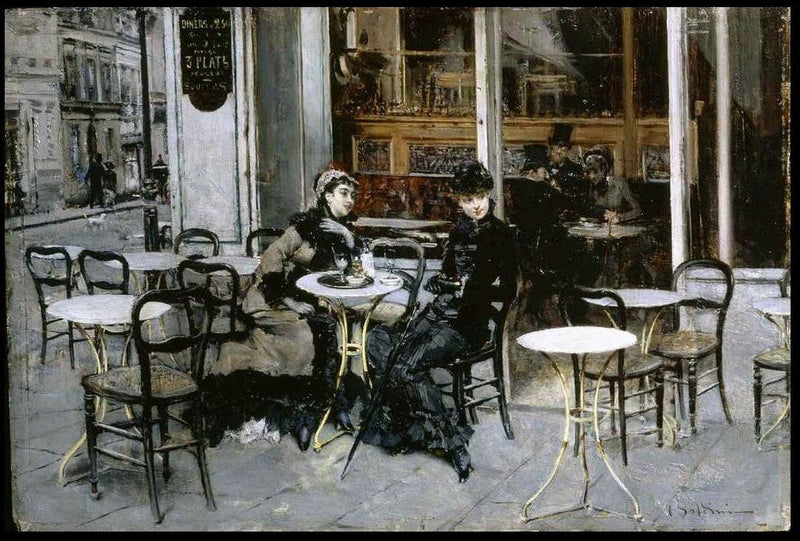 Keskustelu kahvilassa - Giovanni Boldini