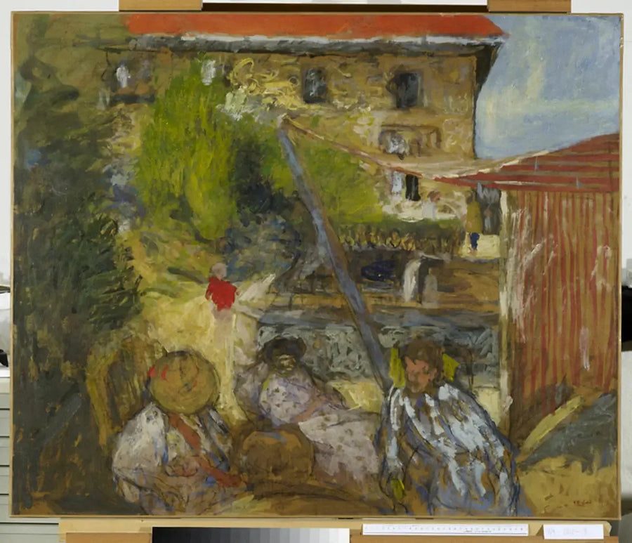 Keskustelu puutarhassa - Édouard Vuillard