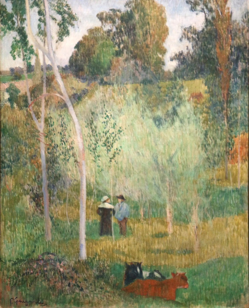Keskustelu niityillä, Pont-Aven - Paul Gauguin