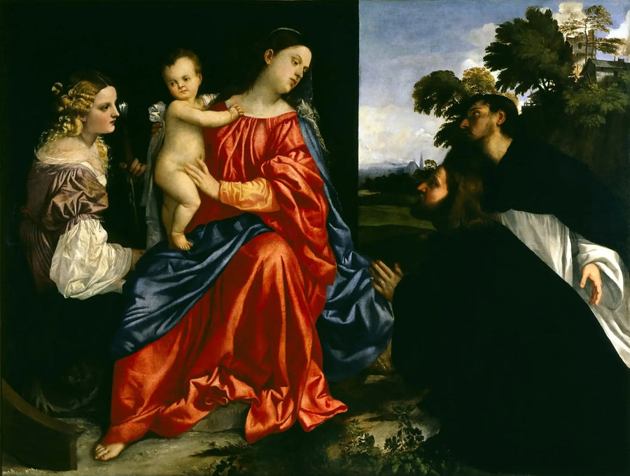 Pyhä keskustelu Balbin - Titian