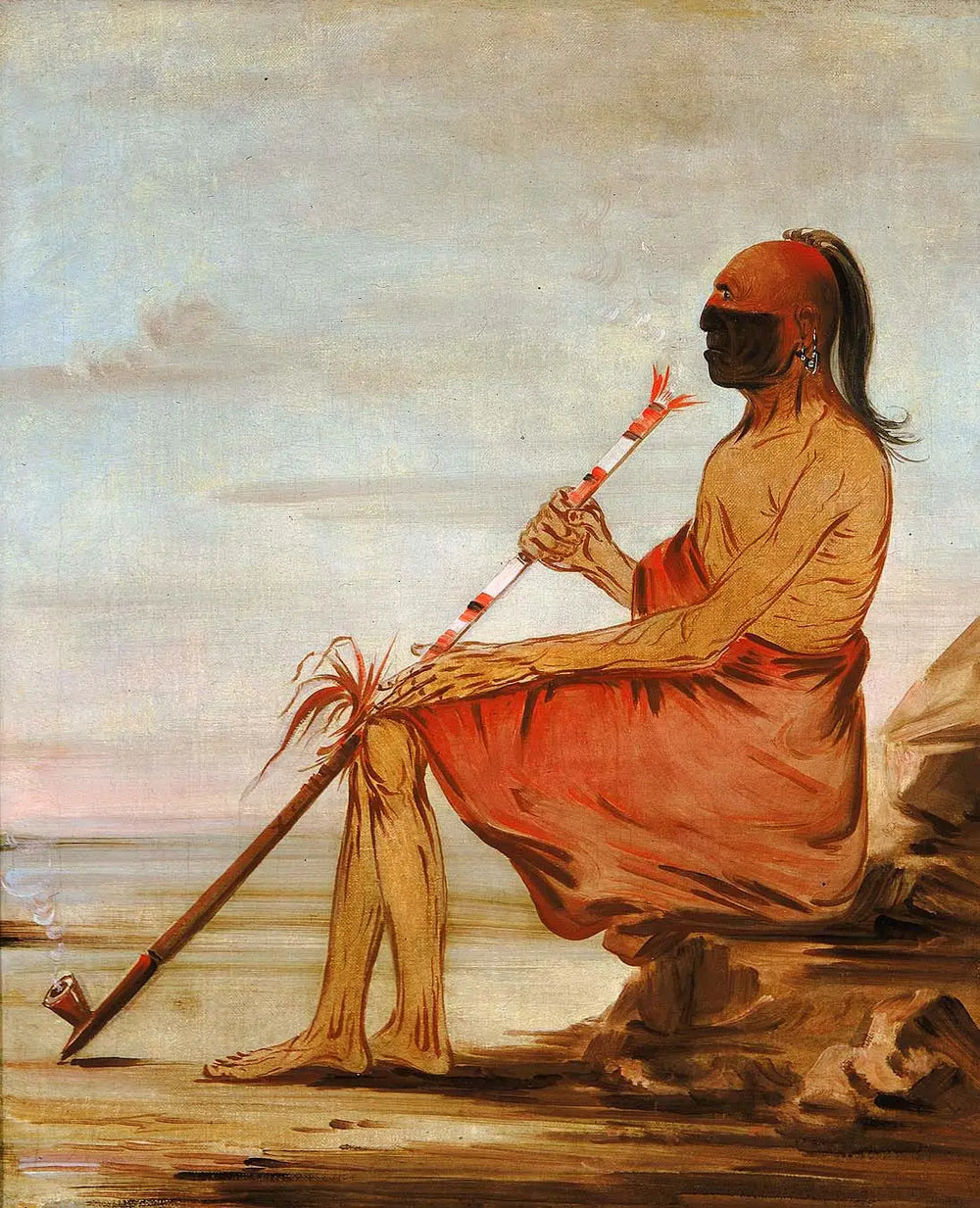 Coo-coo-coo le hibou un vieux chef - George Catlin - Alpha Reproduction