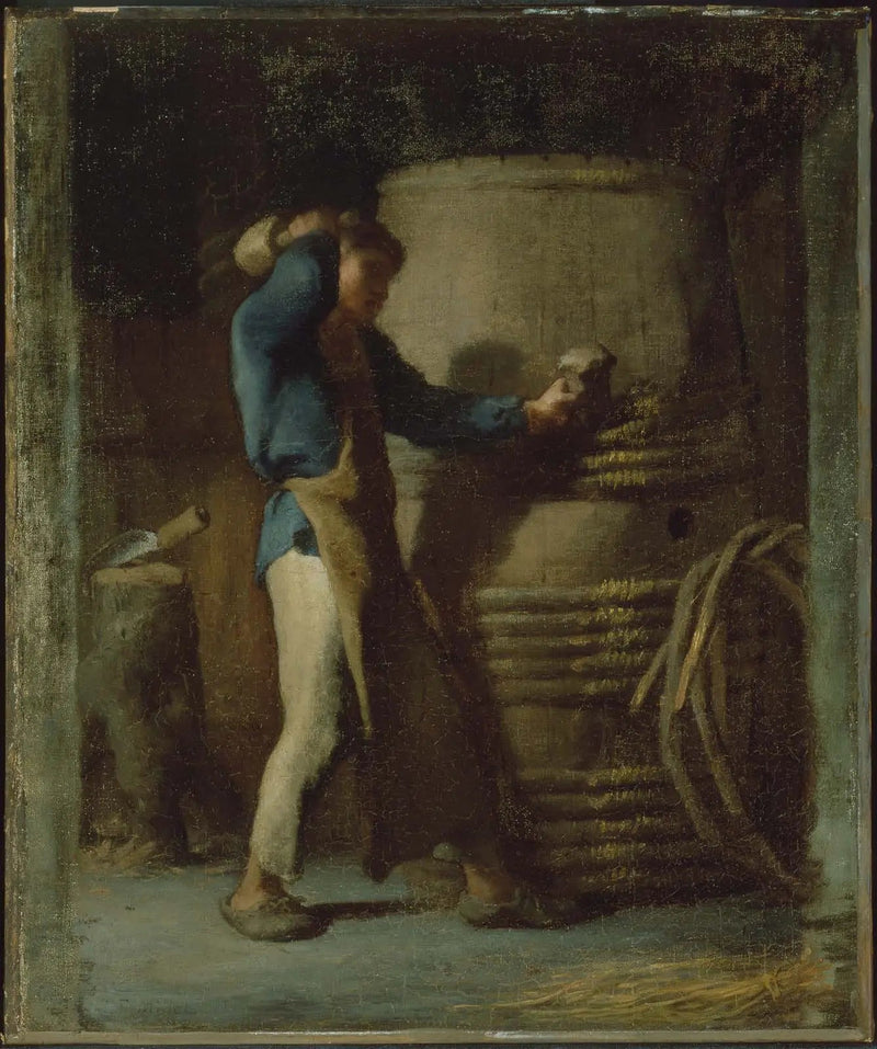 Cooperin tiivistäessä tynnyrin lautoja - Jean-François Millet