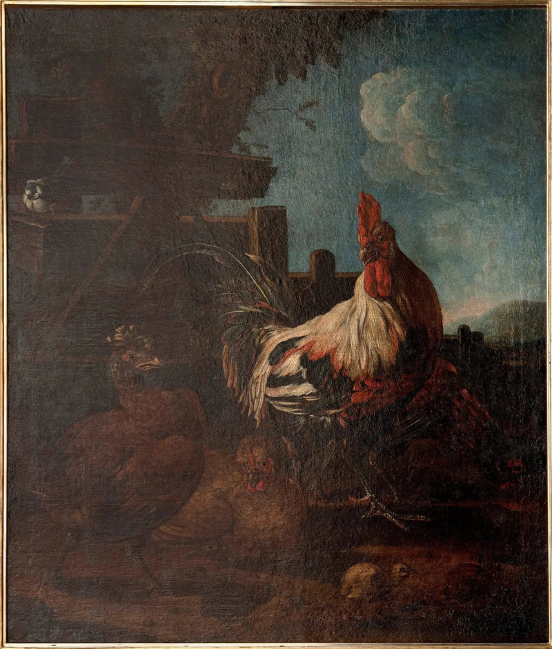 Kukko ja kanat - Melchior de Hondecoeter