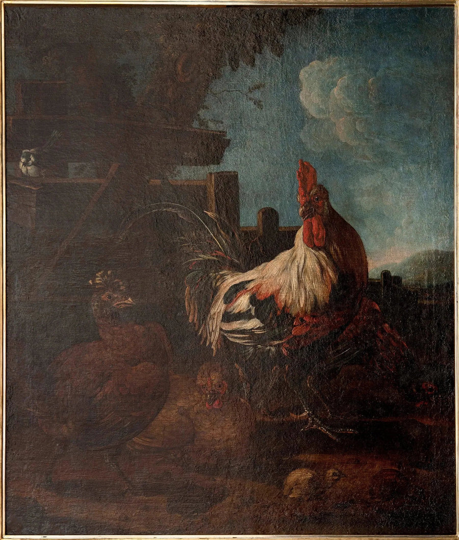 Kukko ja kanat - Melchior de Hondecoeter