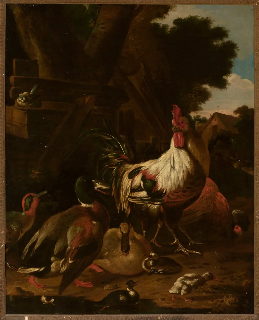 Kukko ja ankka - Melchior de Hondecoeter
