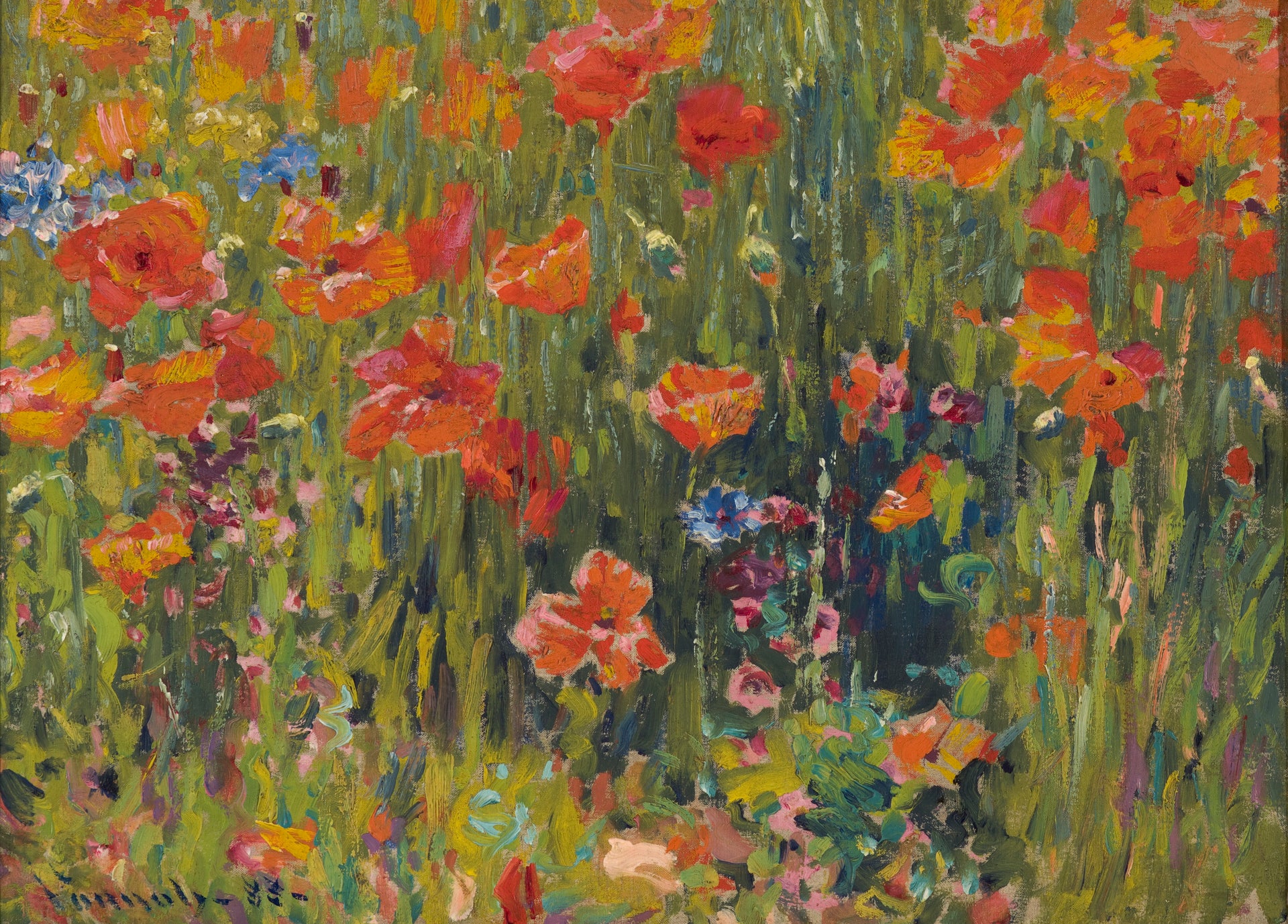 Coquelicots en France – Robert Vonnoh, peinture de coquelicots
