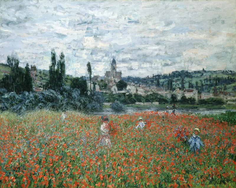 Unikkokenttä lähellä Vétheuil W536 - Claude Monet