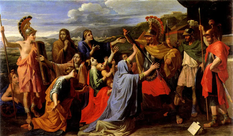 Coriolanus perheensä toimittama - Nicolas Poussin