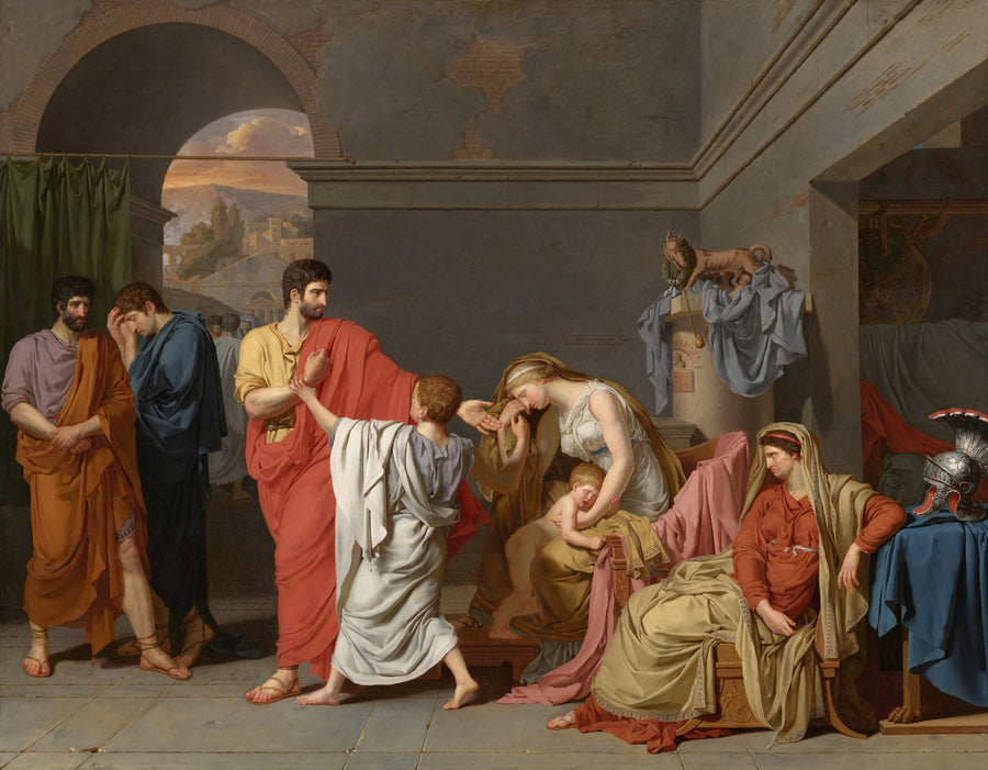 Coriolan prend congé de sa famille - Anne-Louis Girodet de Roussy-Trioson