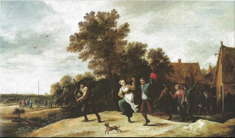 Cornemuseur avec danseurs - David Teniers nuorempi