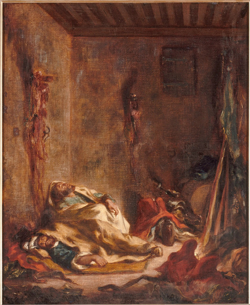 Marokkolainen vartiohuone - Eugène Delacroix