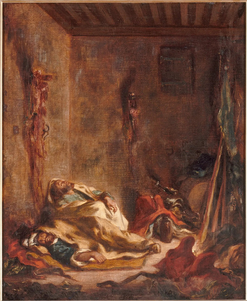 Marokkolainen vartiohuone - Eugène Delacroix