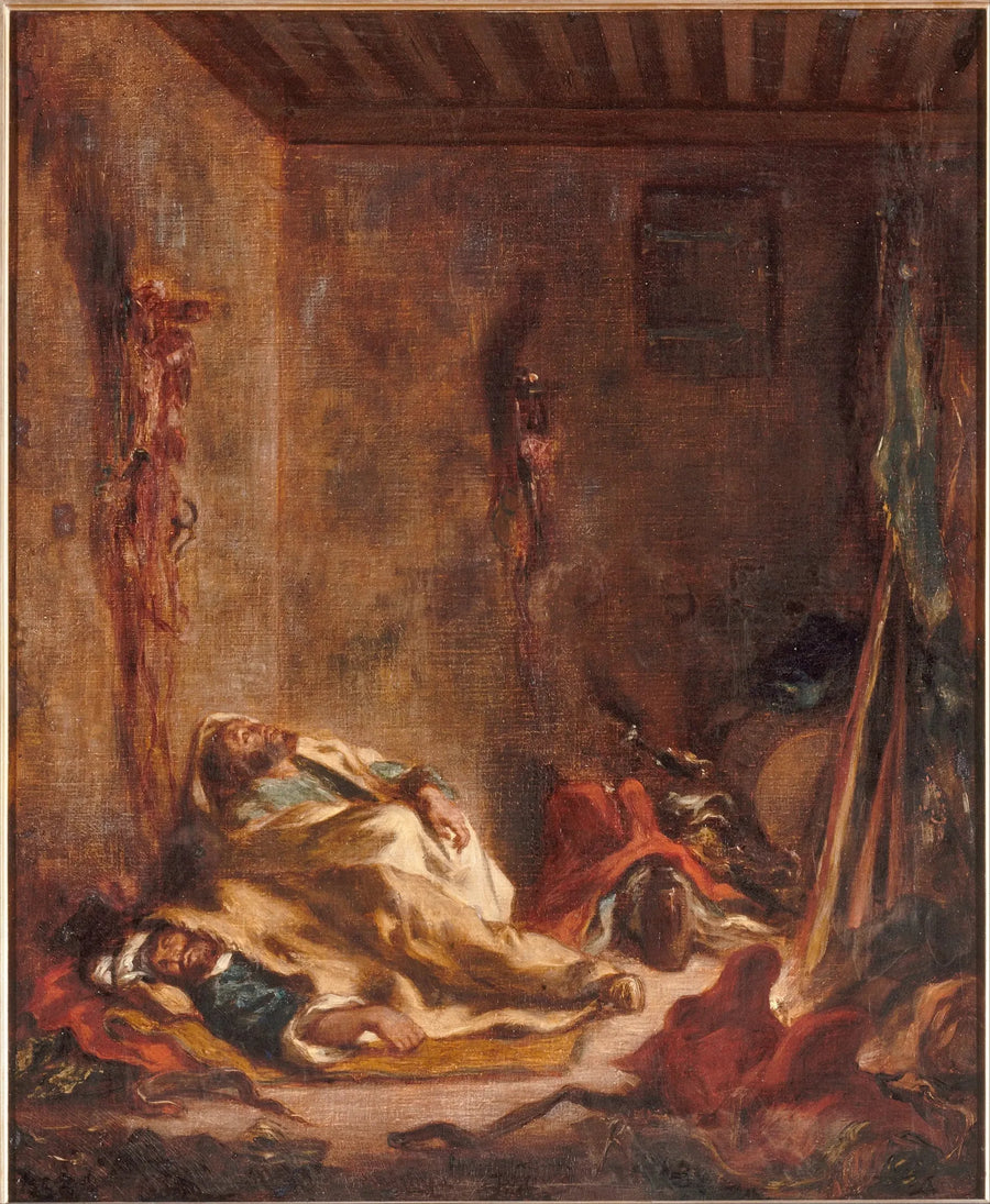Marokkolainen vartiohuone - Eugène Delacroix
