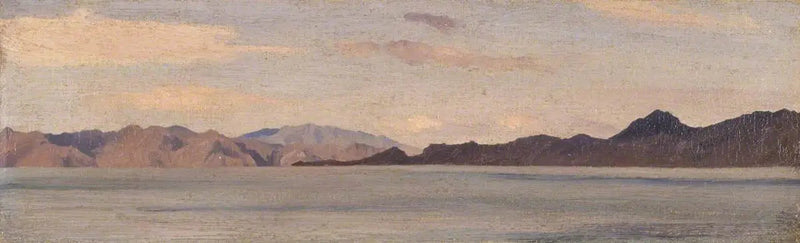 Aasian rannan vuori Rhodoksen näkymästä - Frederic Leighton
