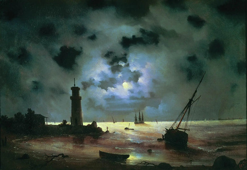 Yön ranta. Lähellä majakkaa - Ivan Aïvazovski