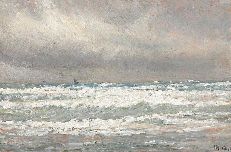 Rannikolla tuulisena päivänä. - Michael Peter Ancher