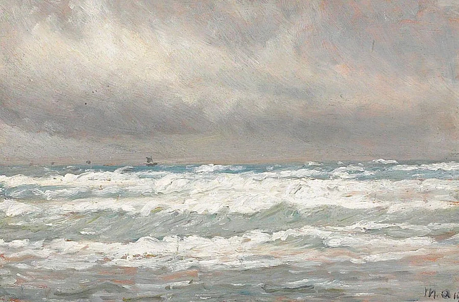 Rannikolla tuulisena päivänä. - Michael Peter Ancher