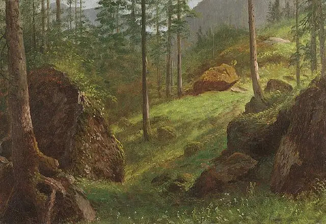 Kallioinen metsä - Albert Bierstadt