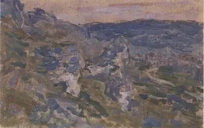 Les Coteaux lähellä Véthereuil W669 - Claude Monet