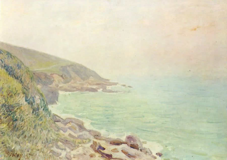 Walesin rannikko sumussa - Alfred Sisley
