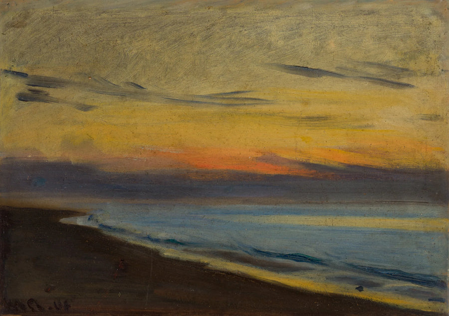 Auringonlasku Skagenissa - Michael Peter Ancher