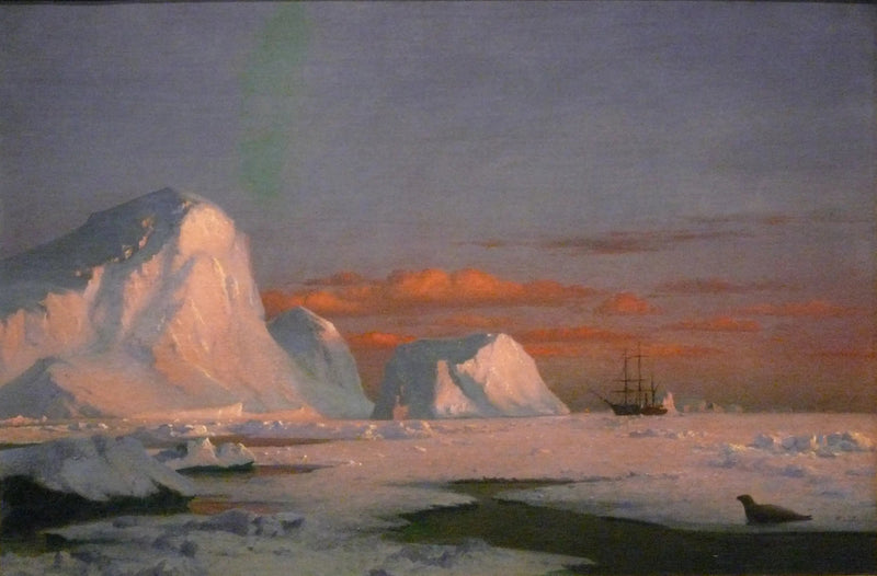 Arktinen auringonlasku - William Bradford
