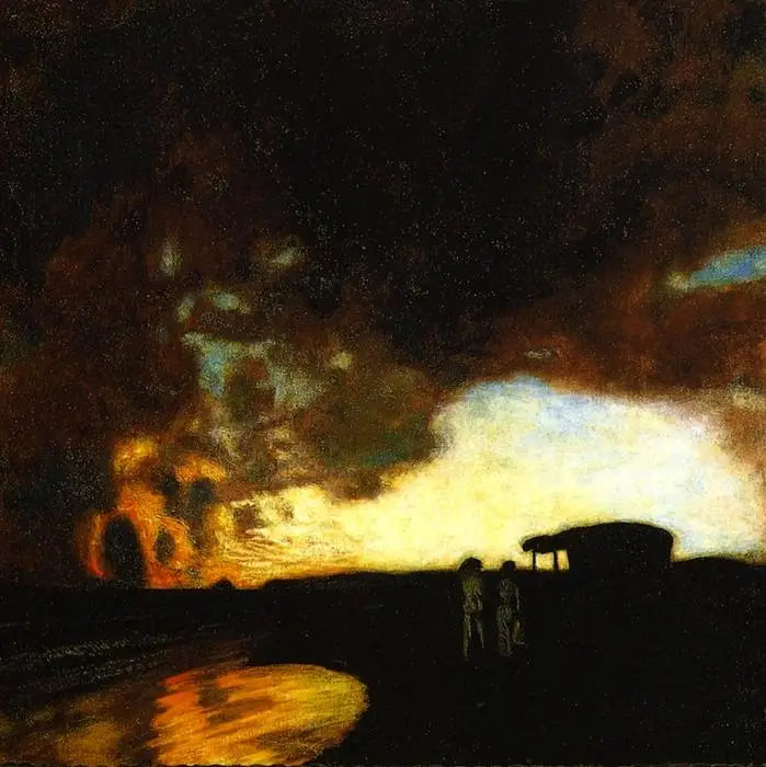 Auringonlasku merellä - Franz Von Stuck