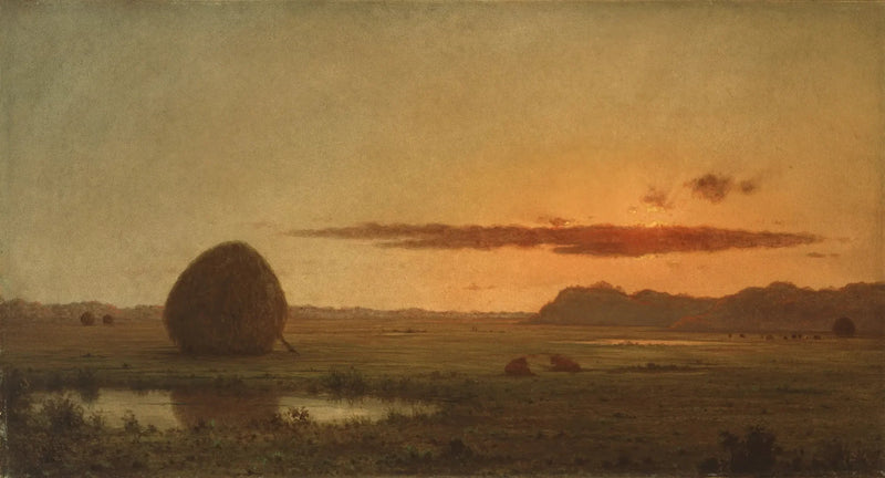 Auringonlasku, Newburyport Meadows - Martin Johnson Heade