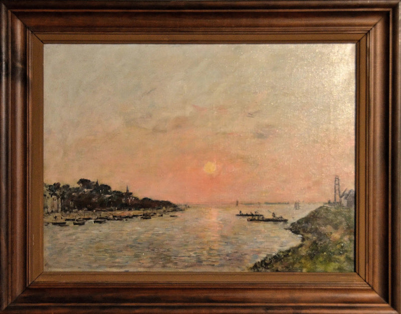 Auringonlasku, Saint-Valéry-sur-Somme - Eugène Boudin