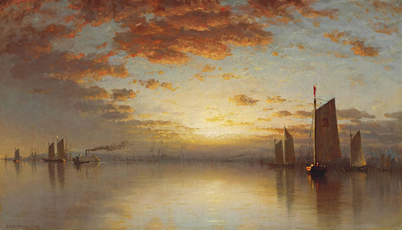Auringonlasku New Yorkinlahdella - Sanford Robinson Gifford
