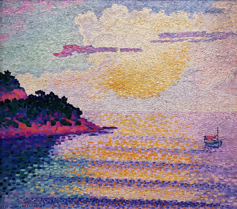 Auringonlasku merellä - Henri-Edmond Cross