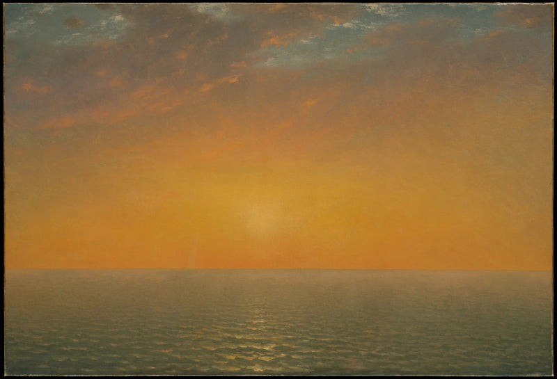 Auringonlasku meren rannalla - John Frederick Kensett