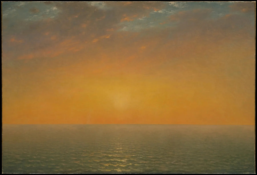 Auringonlasku meren rannalla - John Frederick Kensett