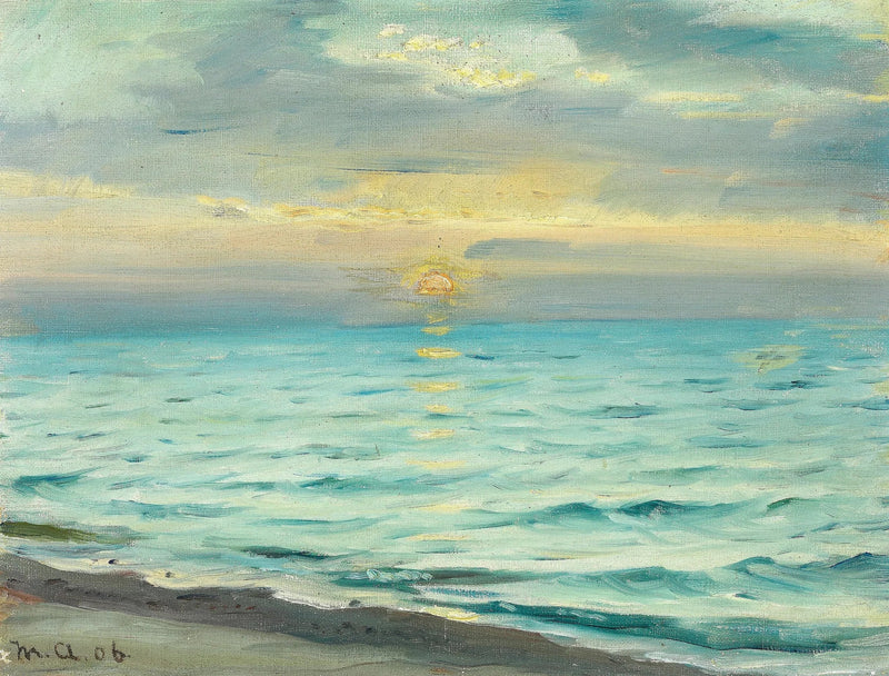 Auringonlasku Skagenin rannalla. - Michael Peter Ancher