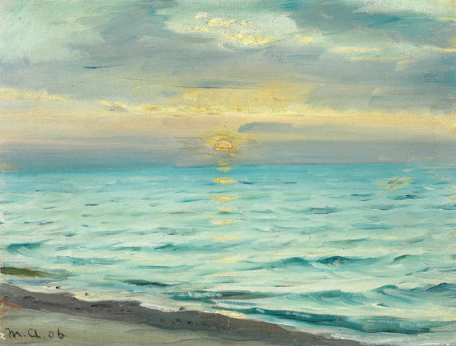Auringonlasku Skagenin rannalla. - Michael Peter Ancher
