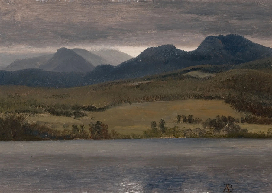 Auringonlasku järven yli - Albert Bierstadt