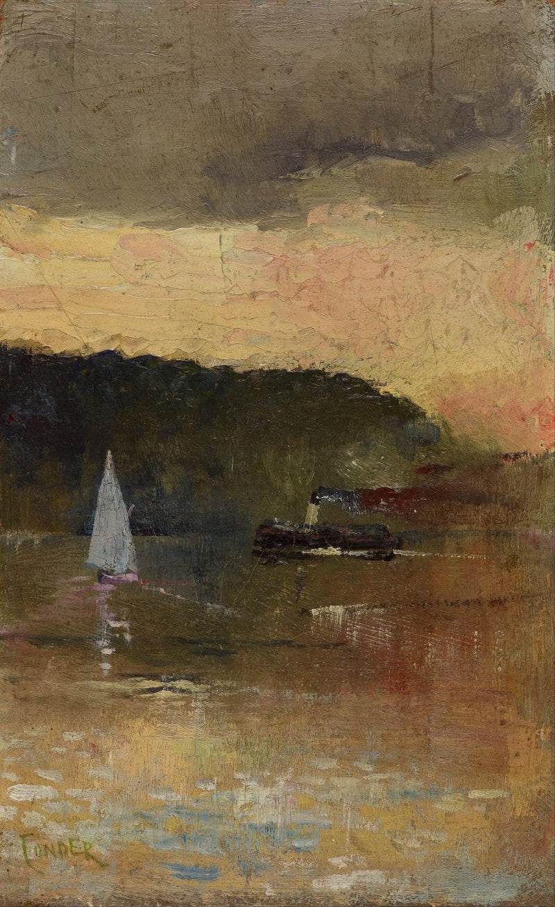 Auringonlasku Sydney Harbourilla - Charles Conder
