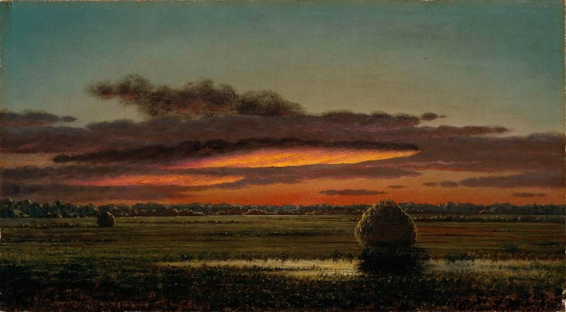 Auringonlasku suolla - Martin Johnson Heade