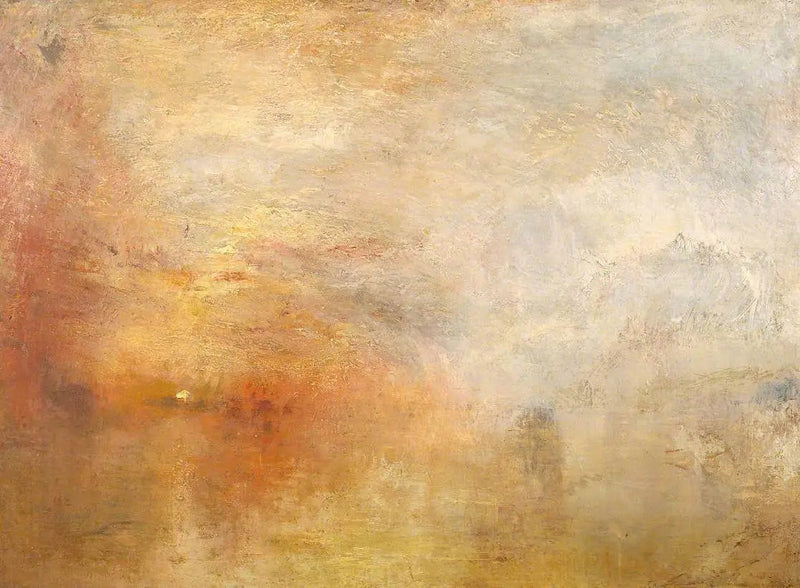 Auringonlasku järven yllä - J. M. W. Turner