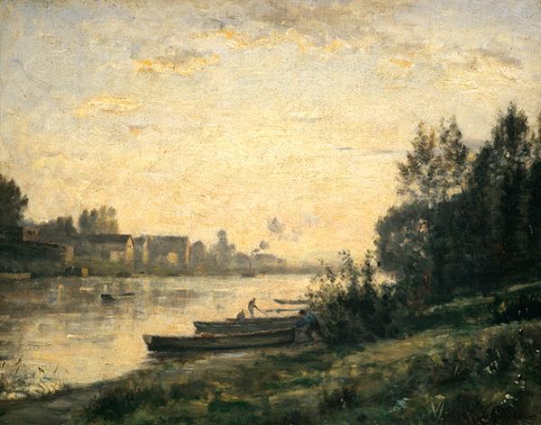 Auringonlasku joen yli - Stanislas Lépine