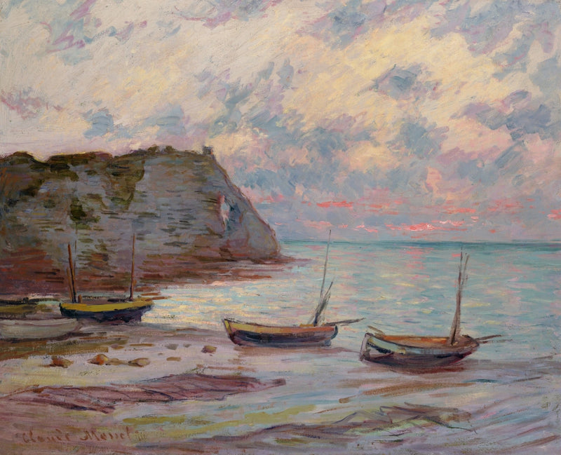 Auringonlasku Étretat W1016 - Claude Monet