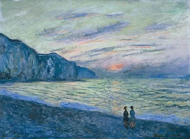 Auringonlasku Pourville W781:ssä - Claude Monet