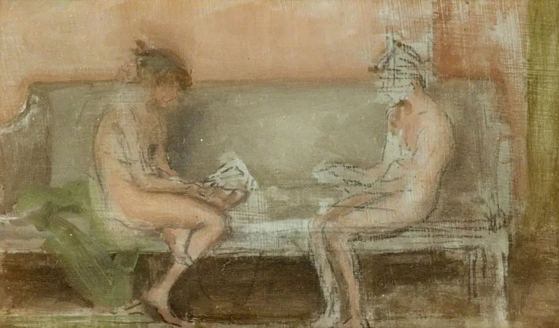 Ihonväri ja hopea: korttipelaajat - James Abbott McNeill Whistler