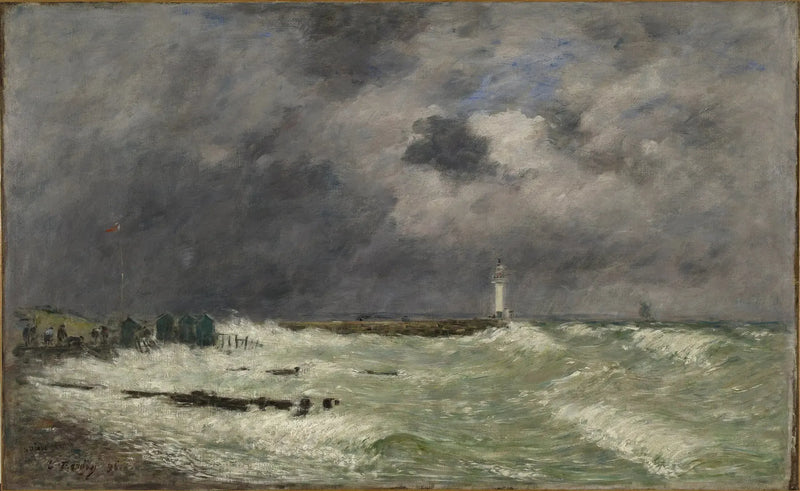 Tuulenpuuska Frascatin edessä, Le Havre - Eugène Boudin